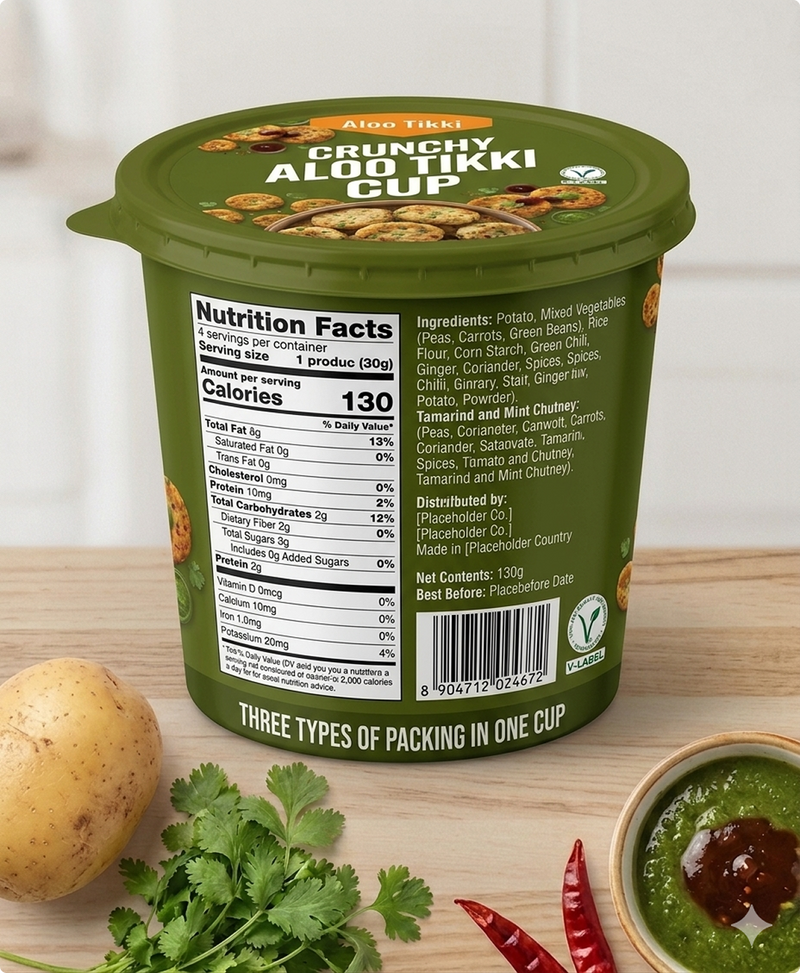 Crunchy Aloo Tikki Cup