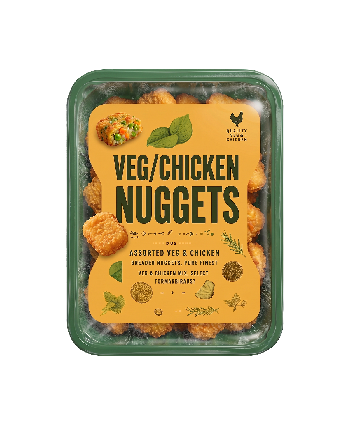 Veg/Chicken Nuggets - Assorted Breaded Nuggets