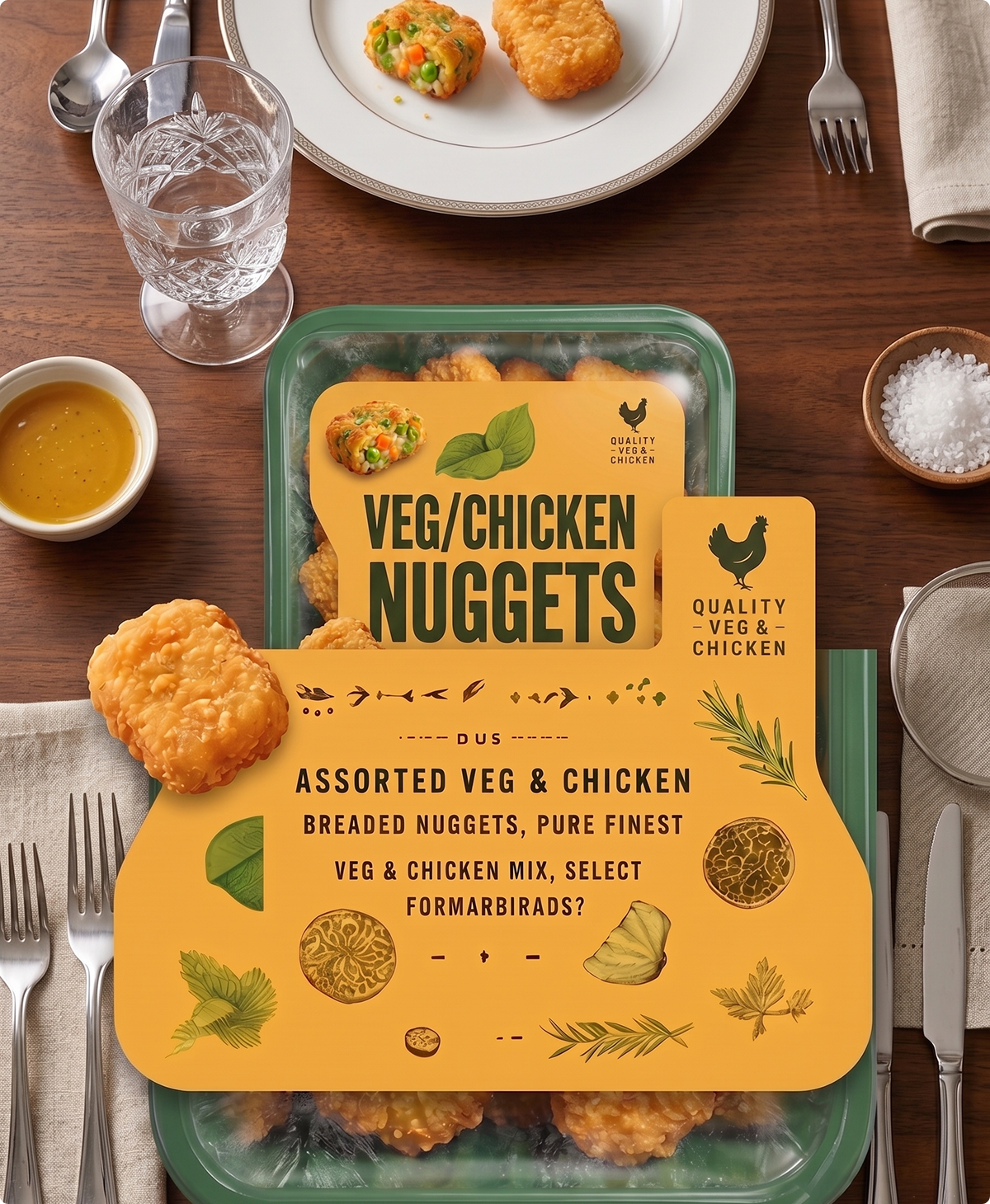Veg/Chicken Nuggets - Assorted Breaded Nuggets